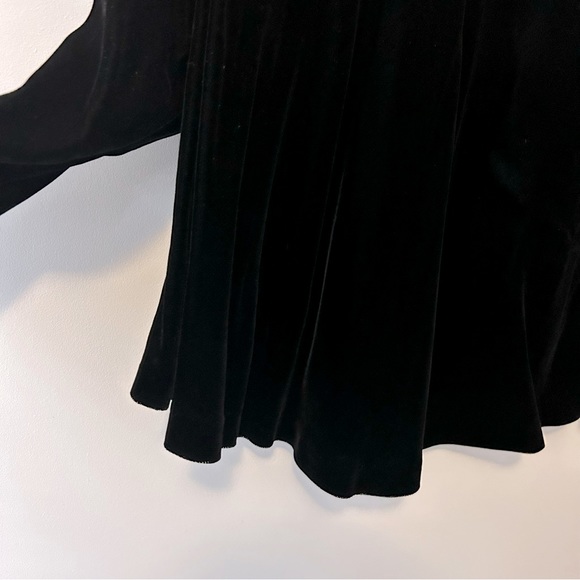 Vintage Velvet Evening Jacket / Bolero Size M Black - Picture 5 of 5
